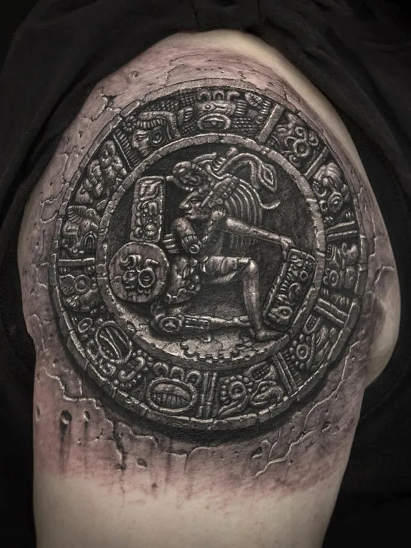 black and grey realism 纹身 在 shoulder #46154 | 纹身师 Павел Ангел Арефьев