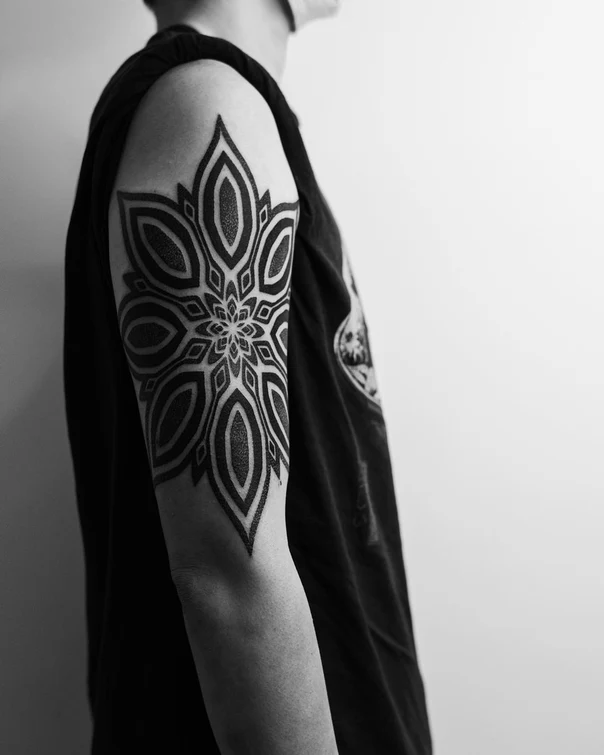 Geometric Mandala, Geometric tattoo on Upper Arm