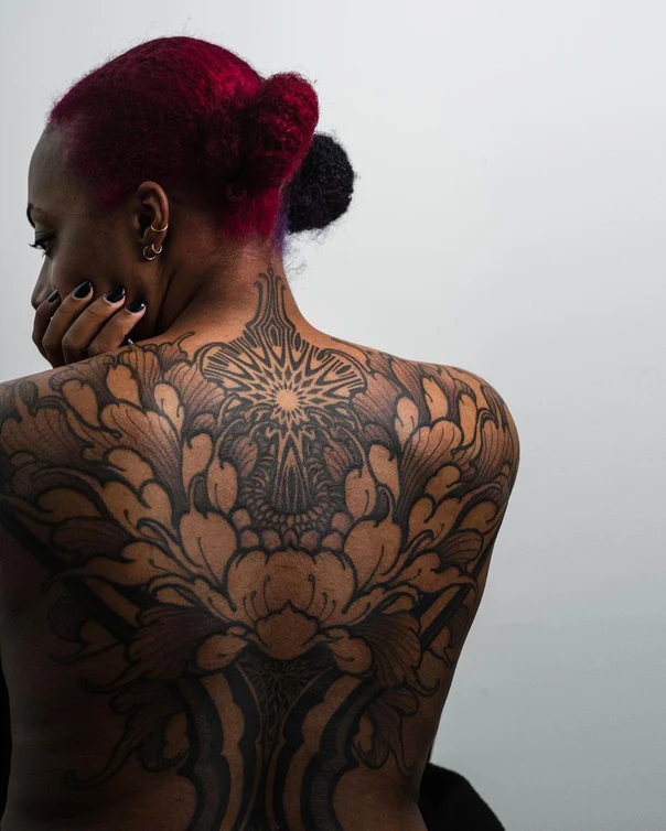Ornamental Flower, Mandala tattoo on Full Back