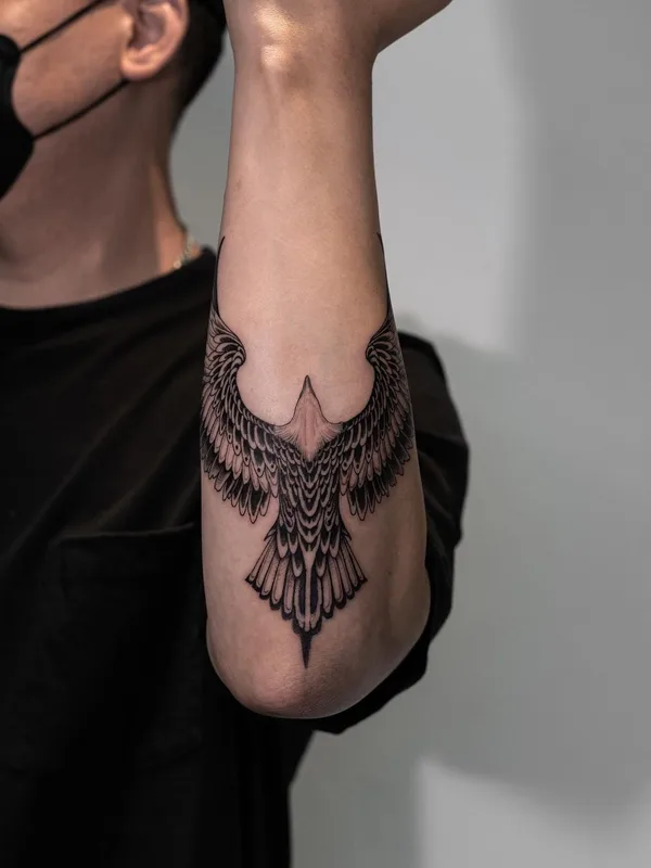 black blackwork татуировка на forearm #46355 | Тату мастер Arang eleven