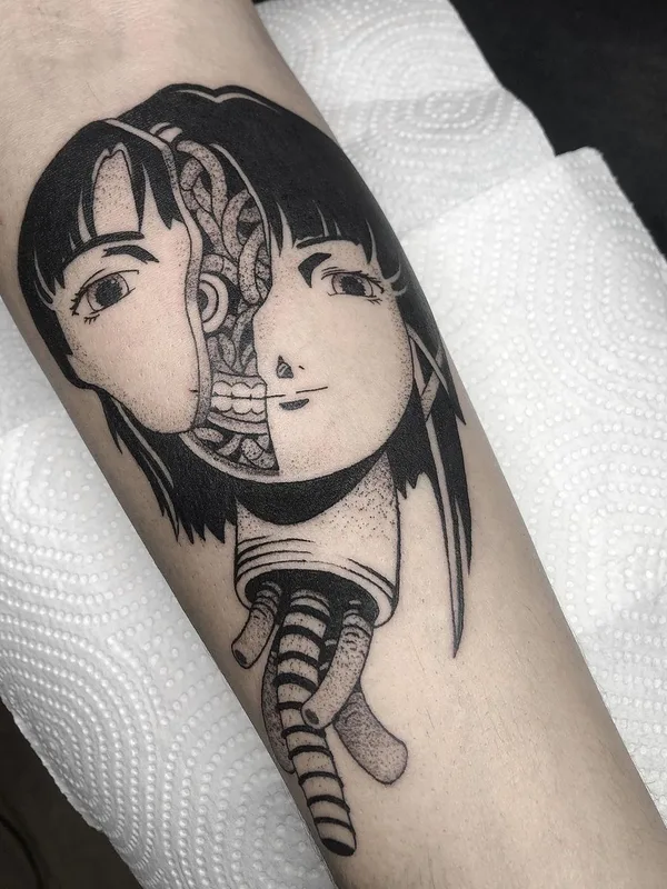 black blackwork татуировка на forearm #46400 | Тату мастер Lil Annie