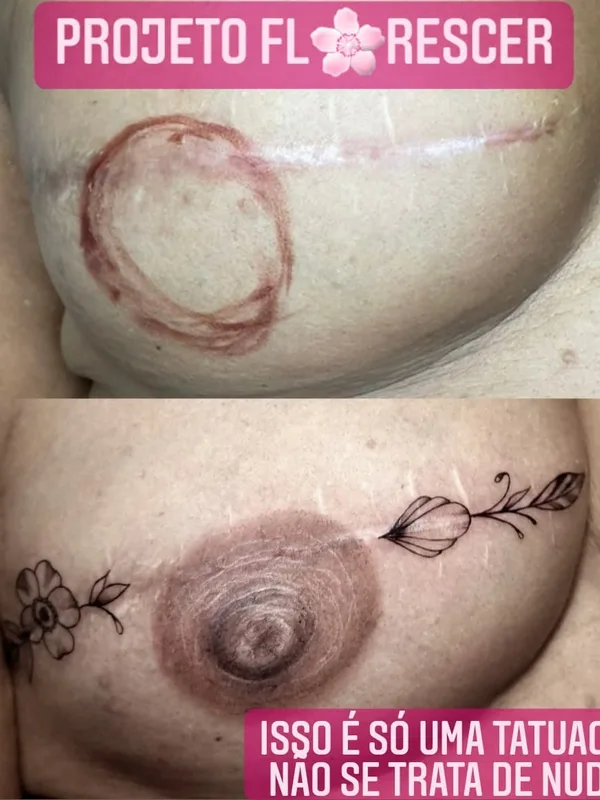 female black fineline татуировка на chest #46462 | Тату мастер Rodrigo Catuaba
