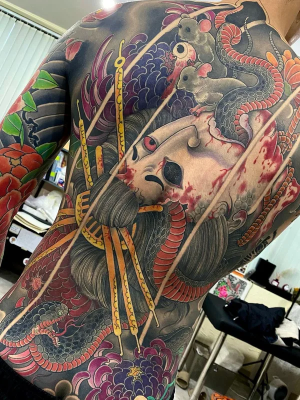 color japanese татуировка на full back #46476 | Тату мастер Tattooartist_Jehoo