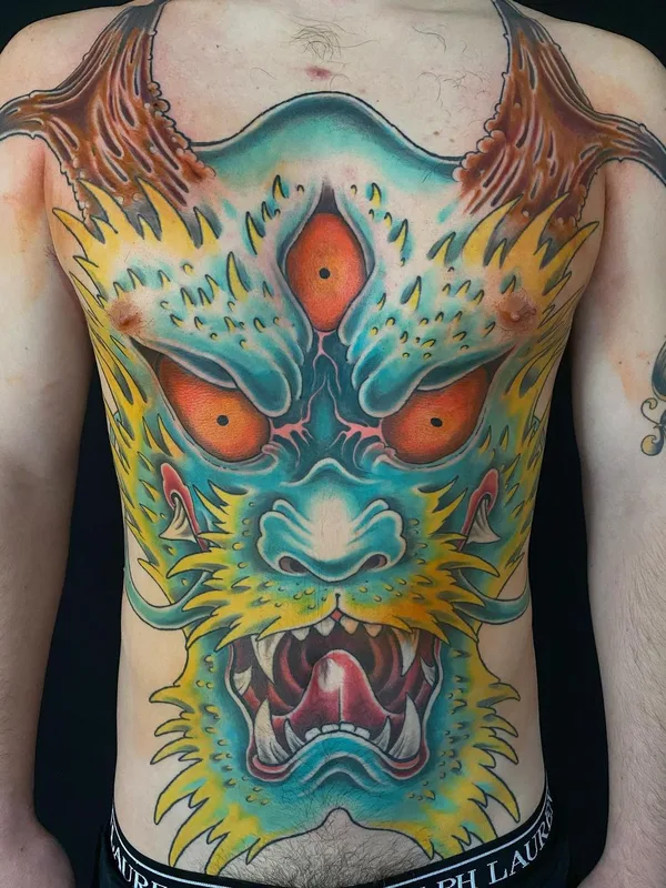 male color japanese tattoo on chest #46494 | Tattoo Artist Kevin Marr