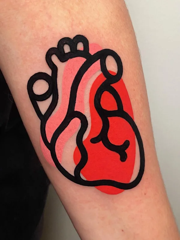 color linework 纹身 在 forearm #60035 | 纹身师 Mattia Calvi