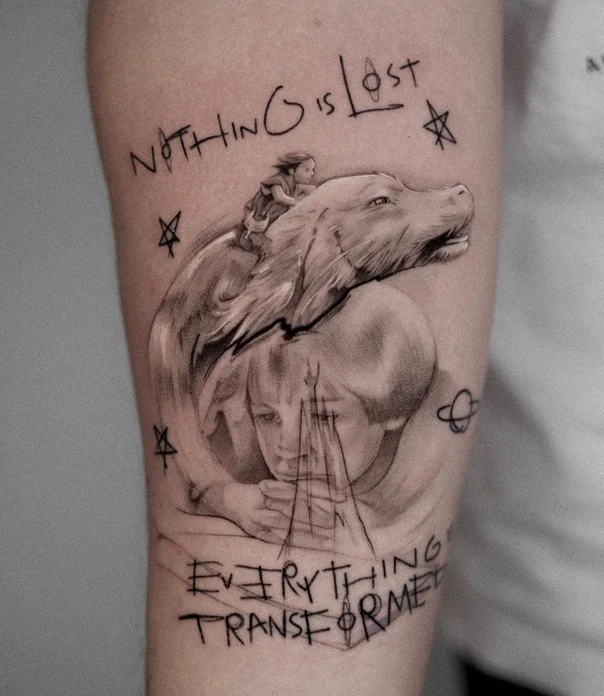 Sketch Child, Animal tattoo on Forearm