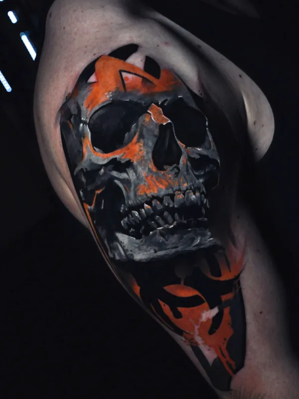 black and grey realism 纹身 在 upper arm #60160 | 纹身师 @Trigger.tattoo
