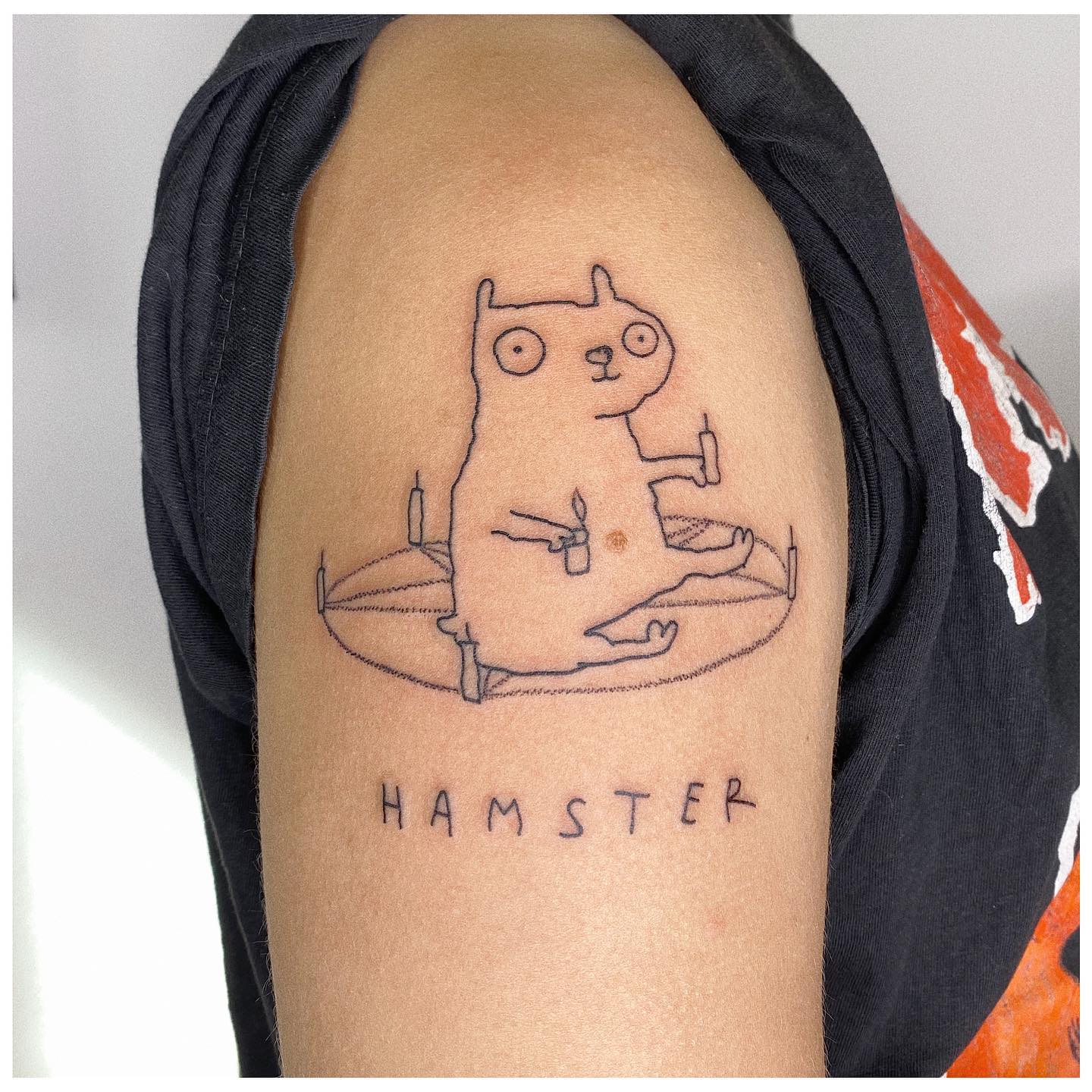 My new hamster tattoo!! It was done by Dax at Pretty in Ink in Roseville,  CA!! : r/hamsters