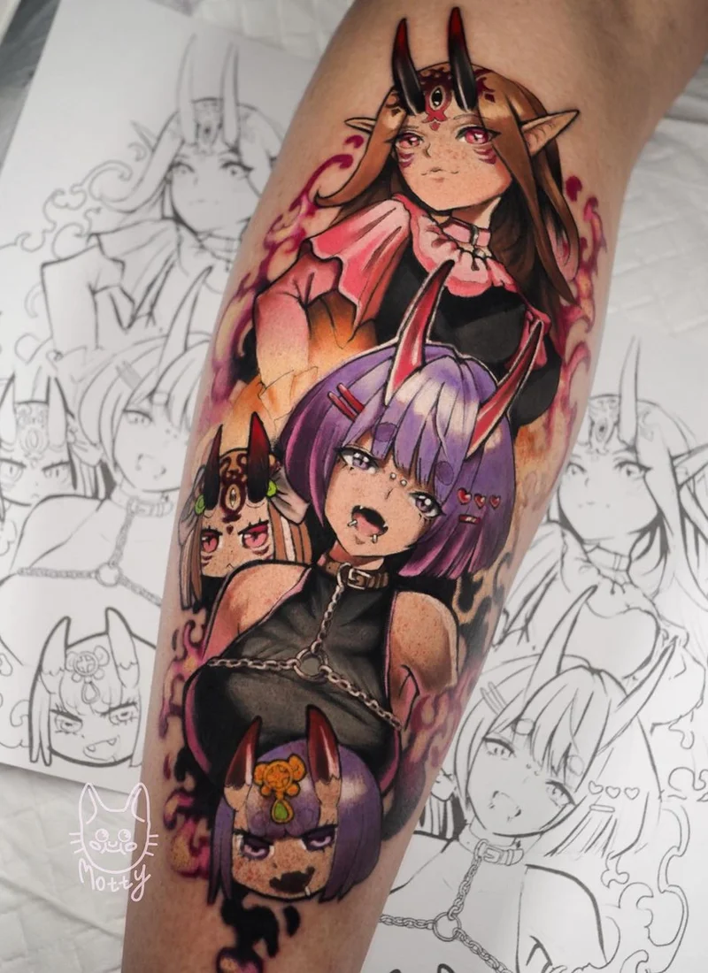 Katya Motty: Tattoo anime neotradizionale