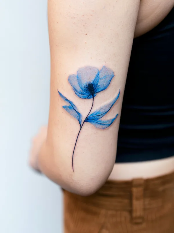 female color watercolor tattoo auf shoulder #60955 | Tätowierer Pokhy