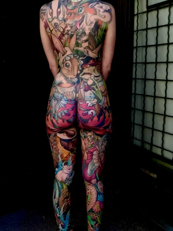 female color illustrative 纹身 在 full body #75747 | 纹身师 Peter Lagergren