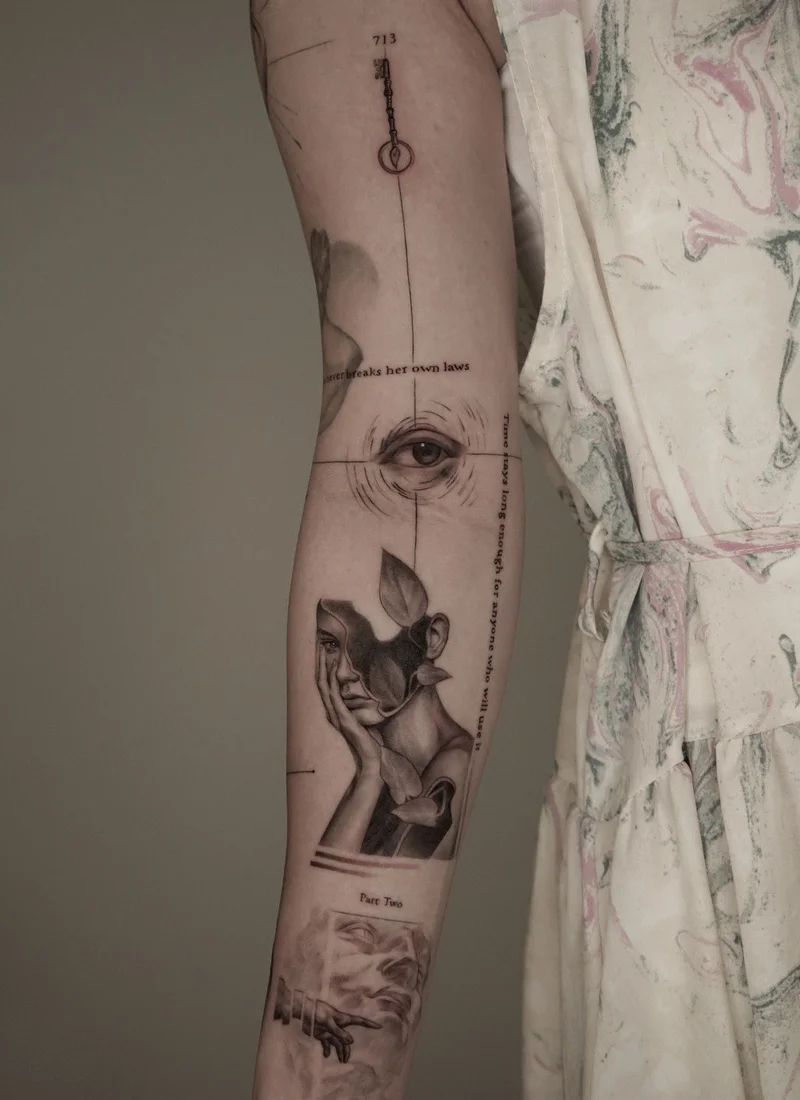 Realismo e Linhas: O Enigma das Tatuagens de Tae