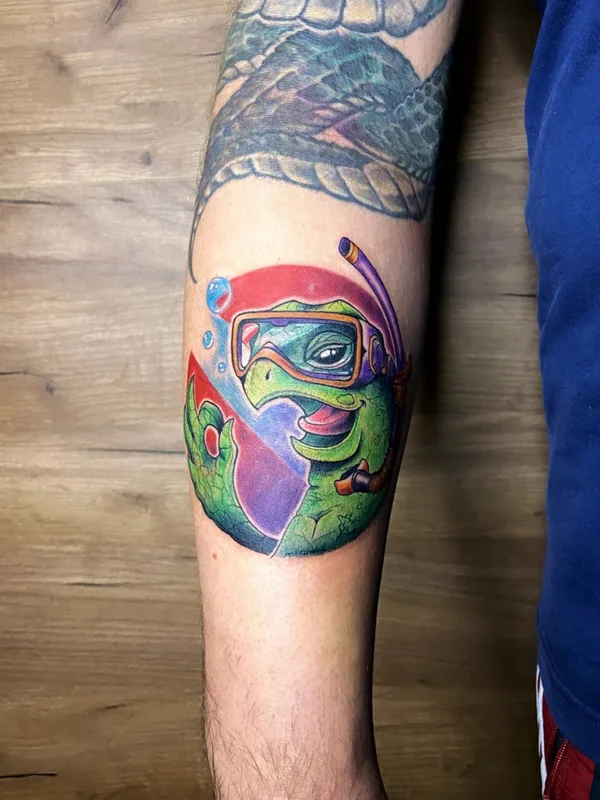 color cartoon Tatuagem em forearm #75842 | Tatuador АНДРЕЙ ЛОКТИОНОВ