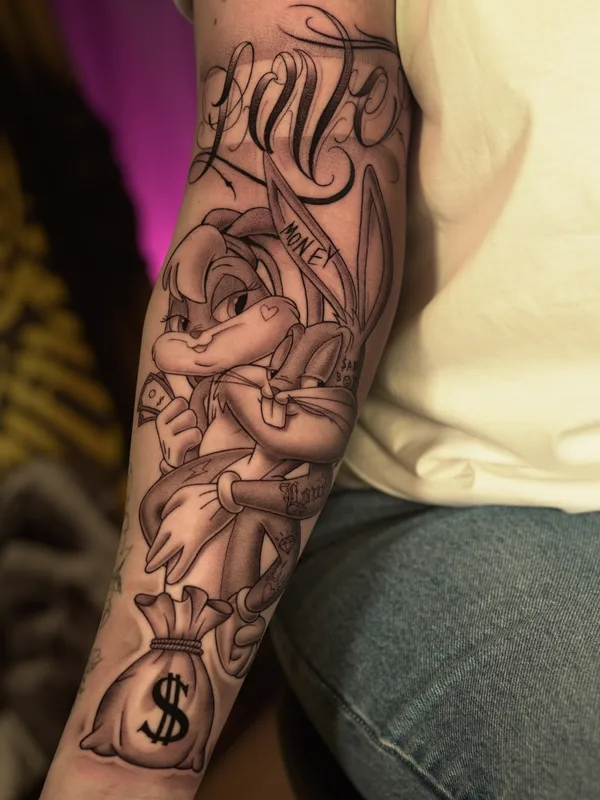 male blackandgrey chicano Tatuaggio su forearm #75911 | Tatuatore Sasha Hugo