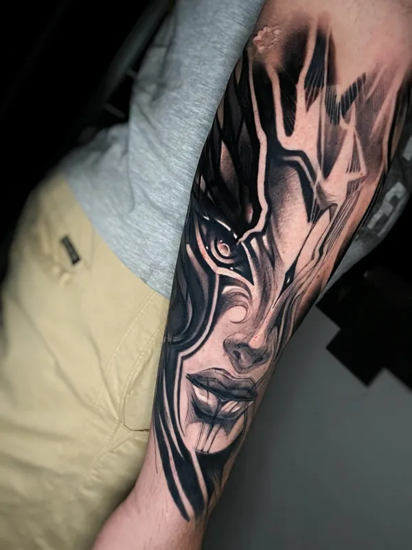 black and grey black and grey Tatuaggio su forearm #76030 | Tatuatore AlexSuprotiv