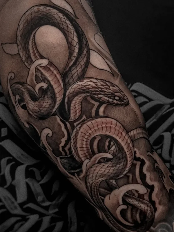 black and grey japanese Tatuaggio su forearm #76040 | Tatuatore AlexSuprotiv