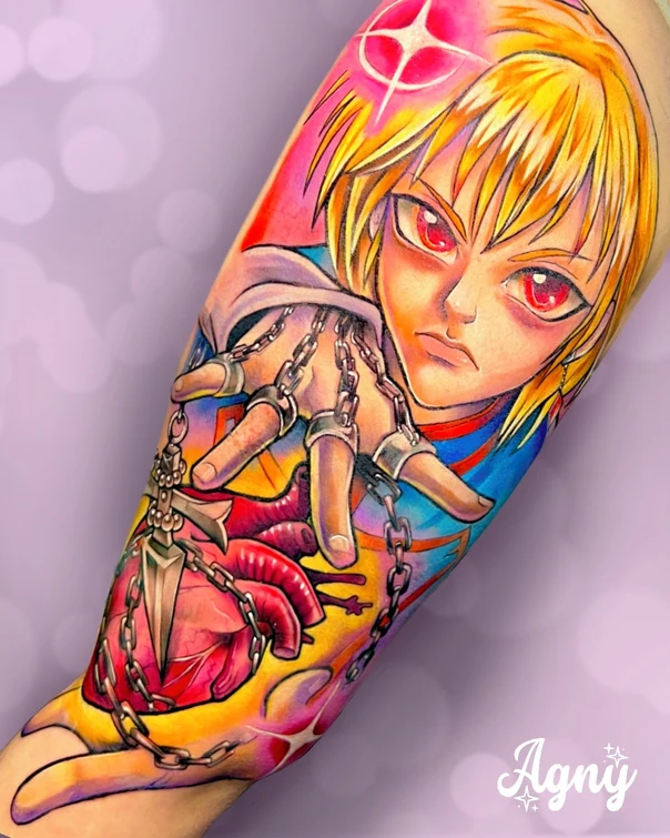 Anime Anime character, Heart tattoo on Forearm