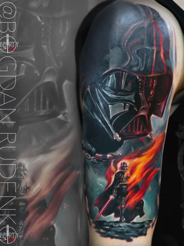male color realism tattoo on shoulder #76253 | Tattoo Artist Богдан Руденко