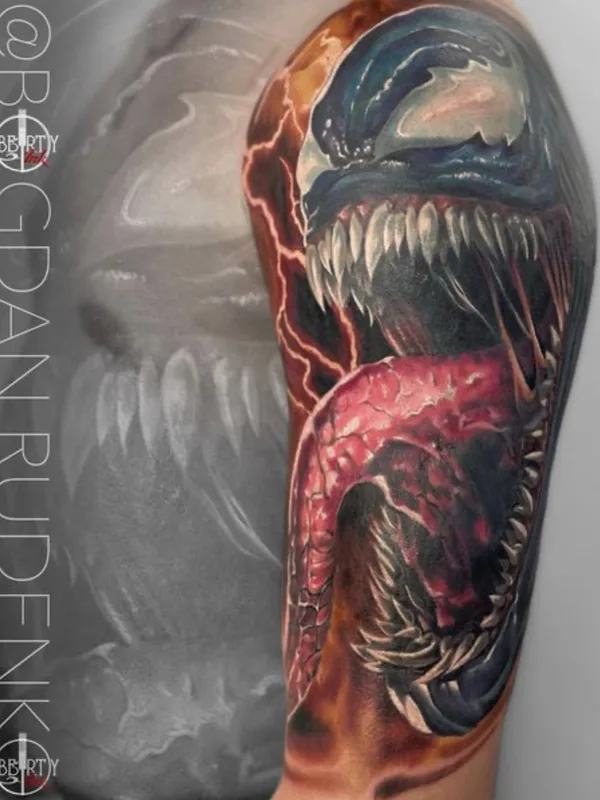 male color realism tattoo on shoulder #76257 | Tattoo Artist Богдан Руденко
