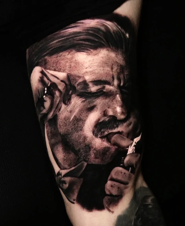 Realism Portrait, Man tattoo on Forearm