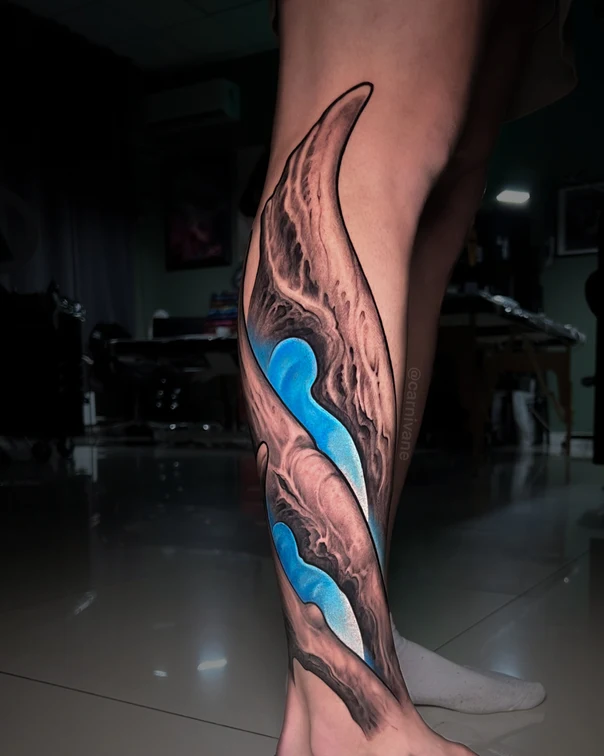 Абстрактная Abstract tattoo на Икра
