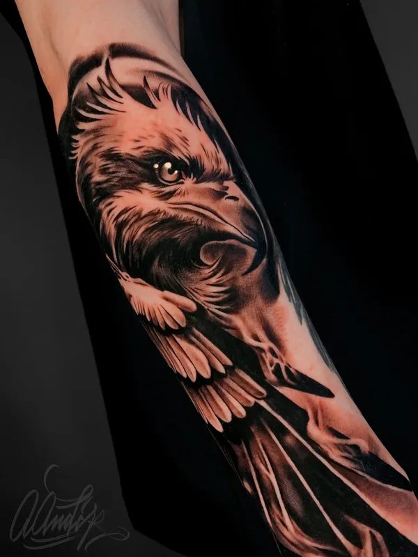 male blackandgrey realism tattoo on forearm #76654 | Tattoo Artist Артём Андер
