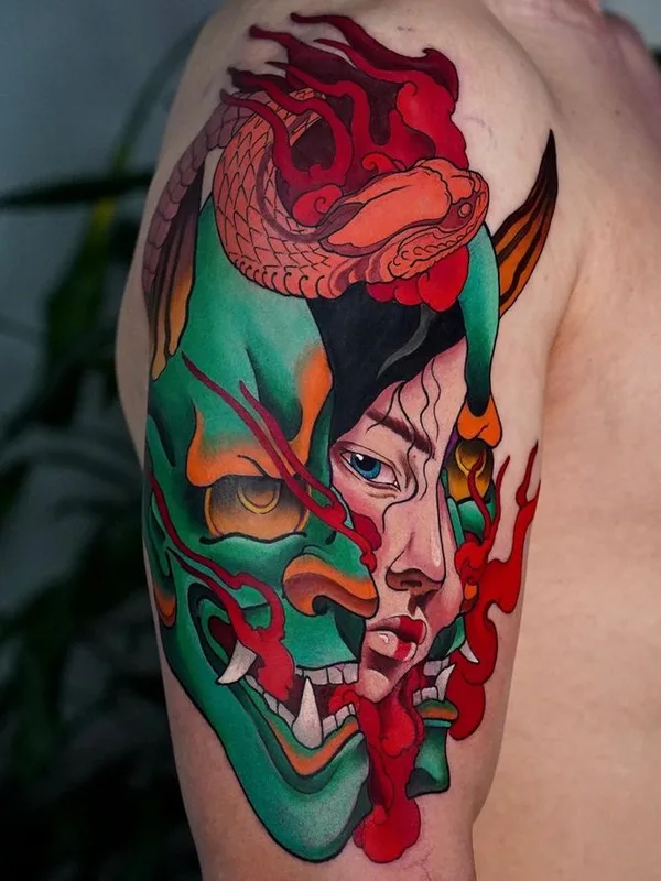 color japanese 타투 부위 upper arm #77043 | 타투이스트 Alina Vax