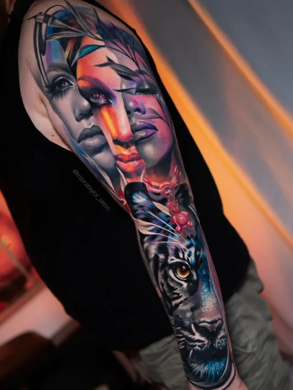 color realism tattoo on full sleeve #77166 | Tattoo Artist Кристина Тейлор