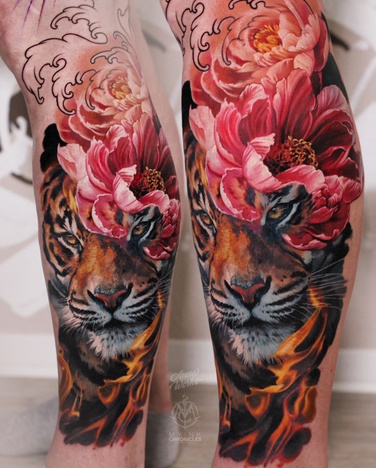 Black & Grey tattoo by Anna Kriuchkova
