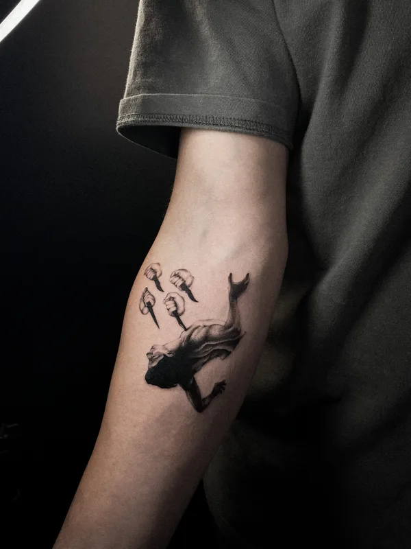 black and grey realism татуировка на forearm #77311 | Тату мастер VALENTINA TISHE
