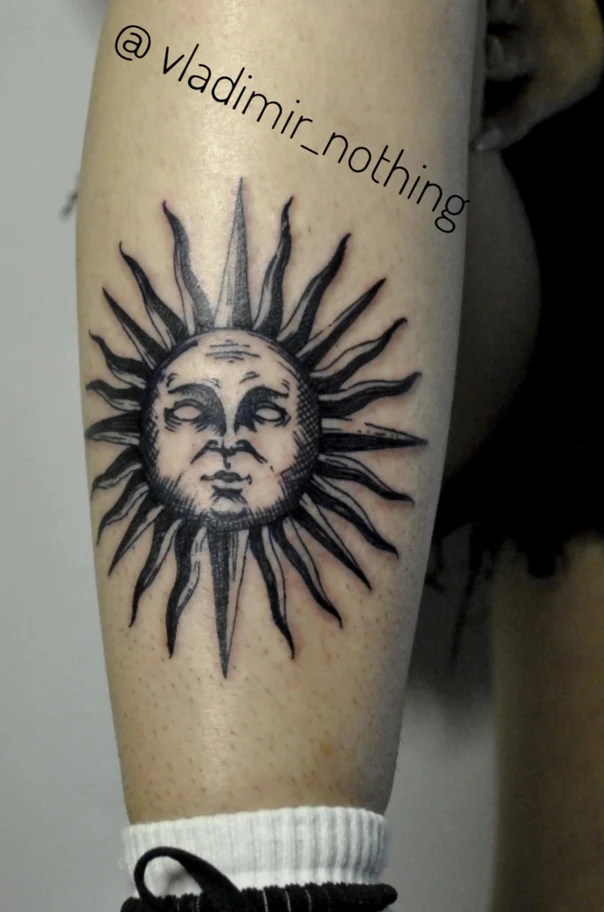 Гравюра Sun tattoo на Икра