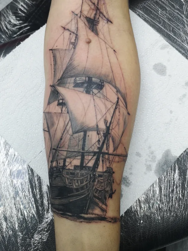 black and grey black and grey tattoo on forearm #77883 | Tattoo Artist Aleksandr Starshinov