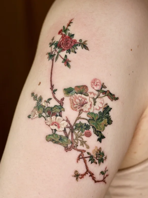 color botanic Tatuaggio su shoulder #78051 | Tatuatore Isle
