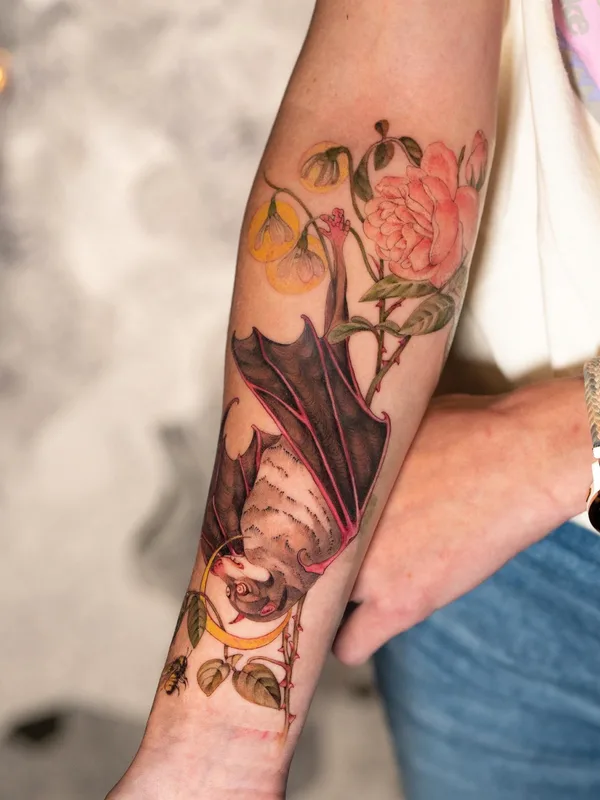 color illustrative tattoo on forearm #78183 | Tattoo Artist Maiza