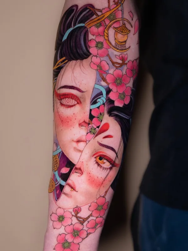 color illustrative tattoo on forearm #78185 | Tattoo Artist Maiza