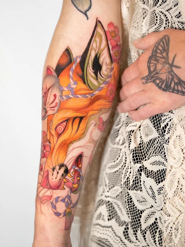 color japanese tattoo on forearm #78186 | Tattoo Artist Maiza