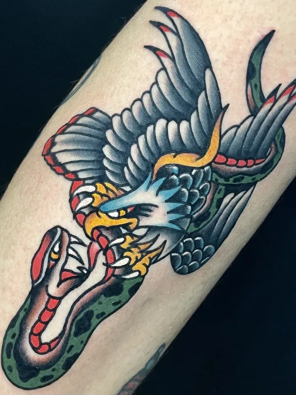 color traditional tattoo on forearm #78260 | Tattoo Artist Ducky