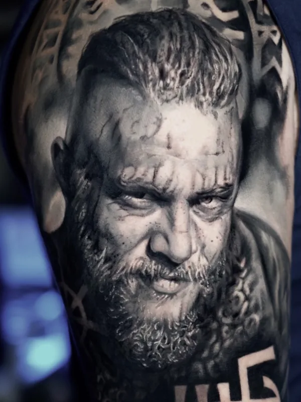 black and grey realism 纹身 在 bicep #78291 | 纹身师 Мурат Цергой