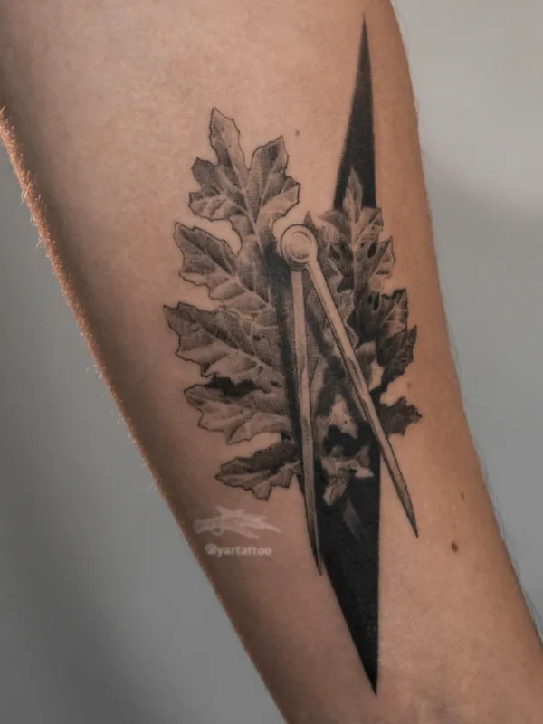 black and grey blackwork tattoo on forearm #78327 | Tattoo Artist Марынин Ярослав Yartattoo 