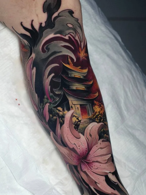 color japanese татуировка на forearm #78340 | Тату мастер Геннадий Алмазов