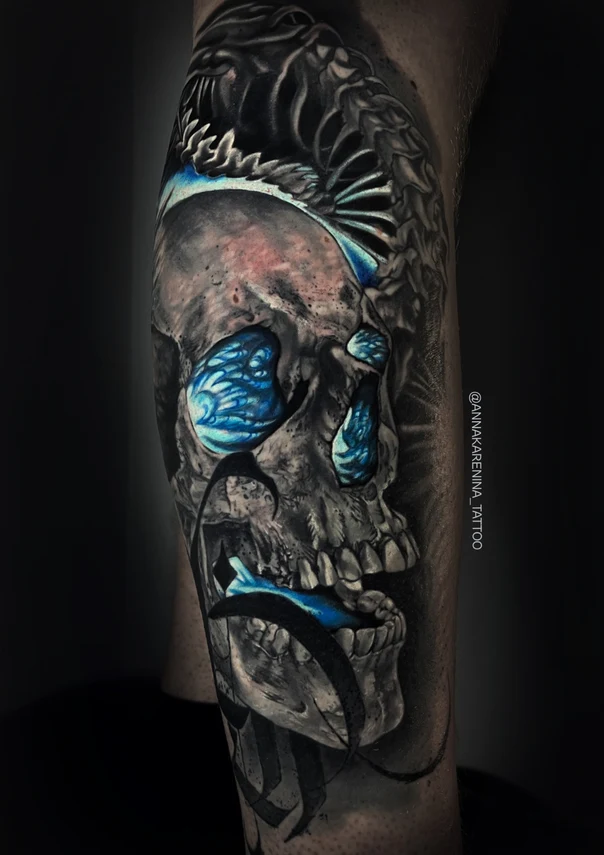 Реализм Skull tattoo на Предплечье