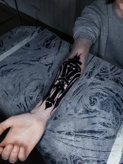 black blackwork 纹身 在 forearm #78818 | 纹身师 KOLYASAFER (Коля Сафер)