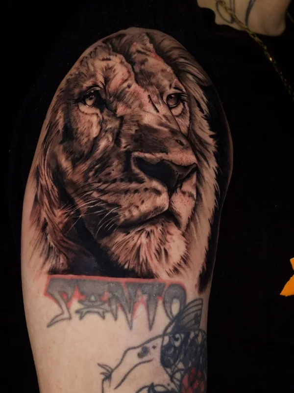 black and grey realism татуировка на upper arm #78916 | Тату мастер Nicholas Fernandez