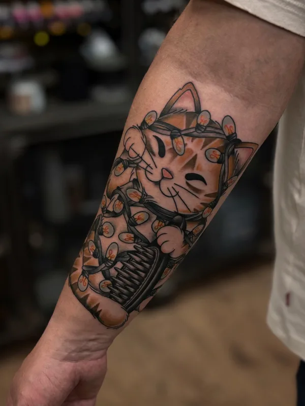 color new school tattoo on forearm #79110 | Tattoo Artist Артём Бритва