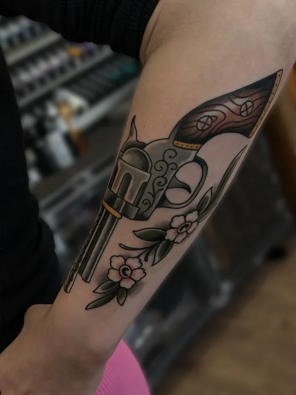color neo-traditional tattoo on forearm #79112 | Tattoo Artist Артём Бритва