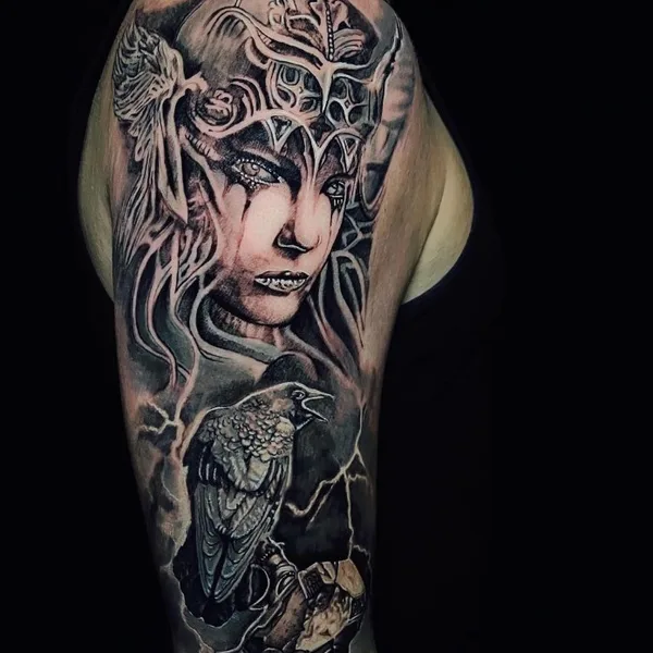 Abstract tattoo by Alex Drozd in Bad Kreuznach