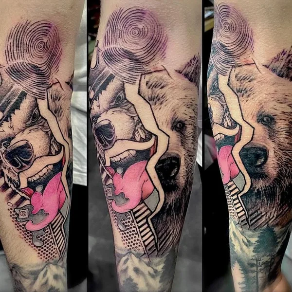 Abstract tattoo by Alex Drozd in Bad Kreuznach