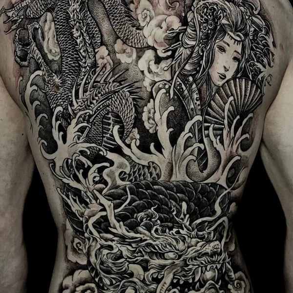Abstract tattoo by Alex Drozd in Bad Kreuznach