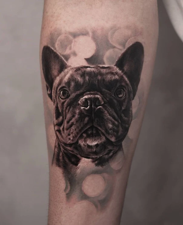 Realism Dog, Animal tattoo on Forearm