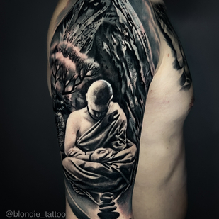 мужская Цветная Реализм татуировка на плече #79776 | Тату мастер Albina Kruchinina / blondie_tattoo